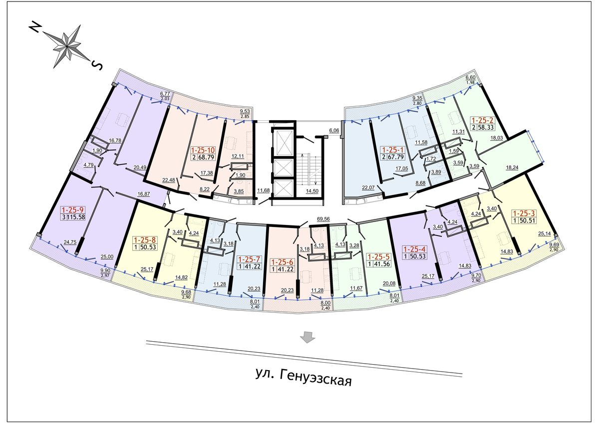 План поверху • Секция 1 • Поверхи: 25