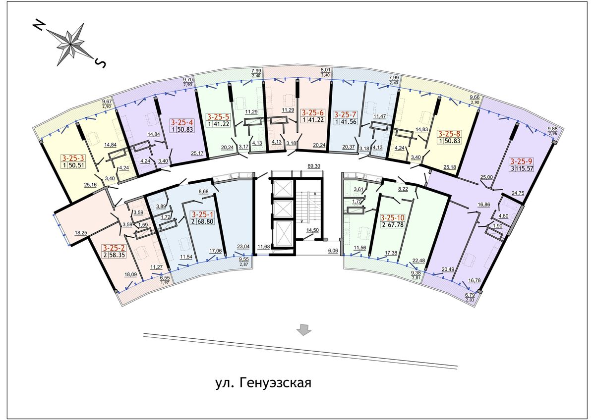 План поверху • Секция 3 • Поверхи: 25