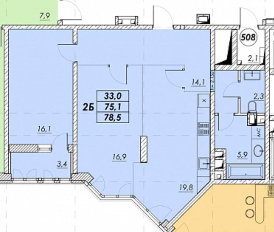 Apartment on Prokhorivska Street.